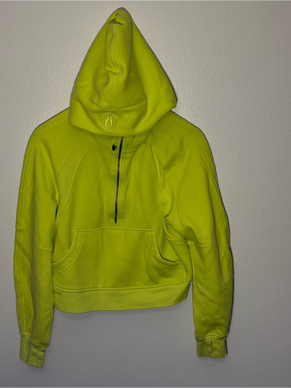 Lululemon Scuba Oversized Half Zip Hoodie Size XS/S Electric Lemon